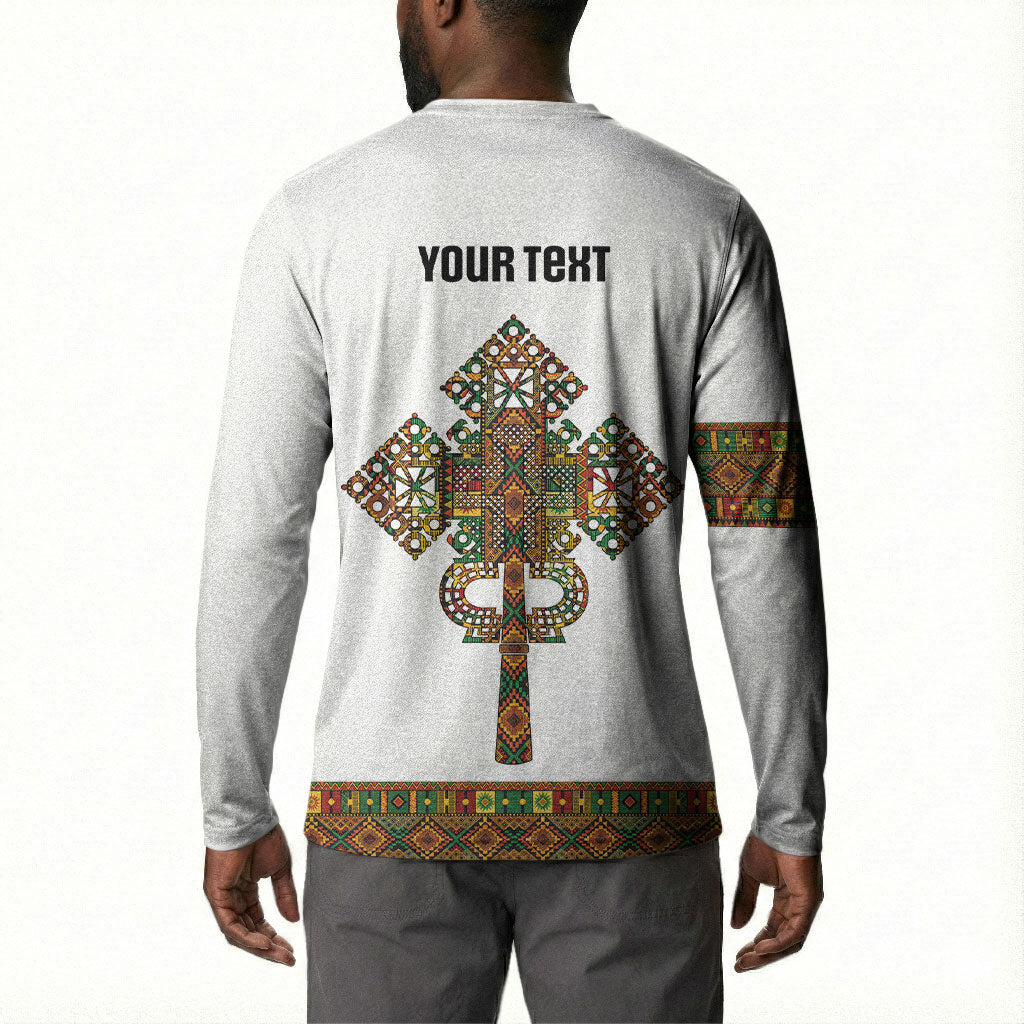 Ethiopian Enkutatash Personalized Button Sweatshirt Traditional Habesha Pattern