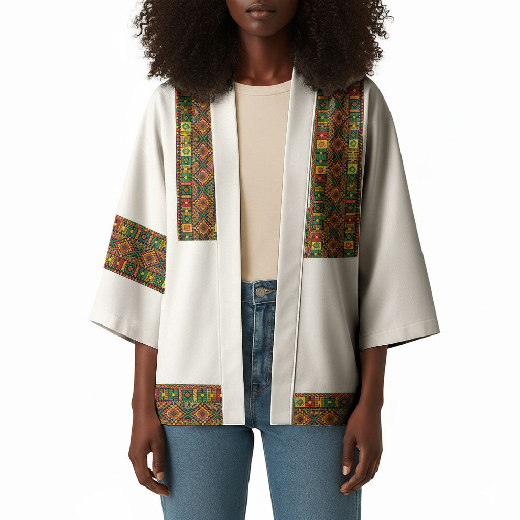 Ethiopian Enkutatash Personalized Kimono Traditional Habesha Pattern