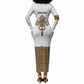 Ethiopian Enkutatash Personalized Long Sleeve Bodycon Dress Traditional Habesha Pattern
