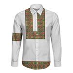 Ethiopian Enkutatash Personalized Long Sleeve Button Shirt Traditional Habesha Pattern