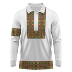 Ethiopian Enkutatash Personalized Long Sleeve Polo Shirt Traditional Habesha Pattern