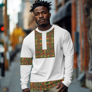 Ethiopian Enkutatash Personalized Long Sleeve Shirt Traditional Habesha Pattern