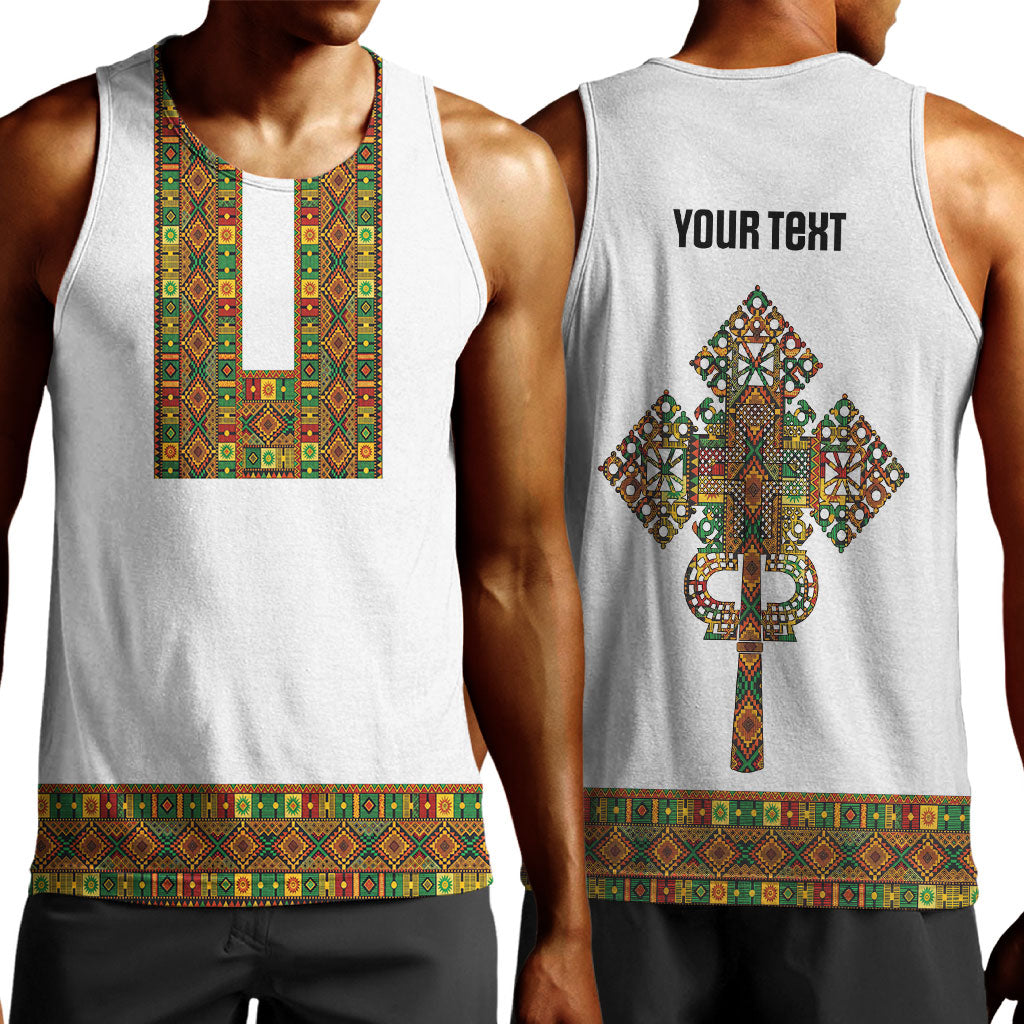 Ethiopian Enkutatash Personalized Men Tank Top Traditional Habesha Pattern