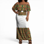 Ethiopian Enkutatash Personalized Off Shoulder Maxi Dress Traditional Habesha Pattern