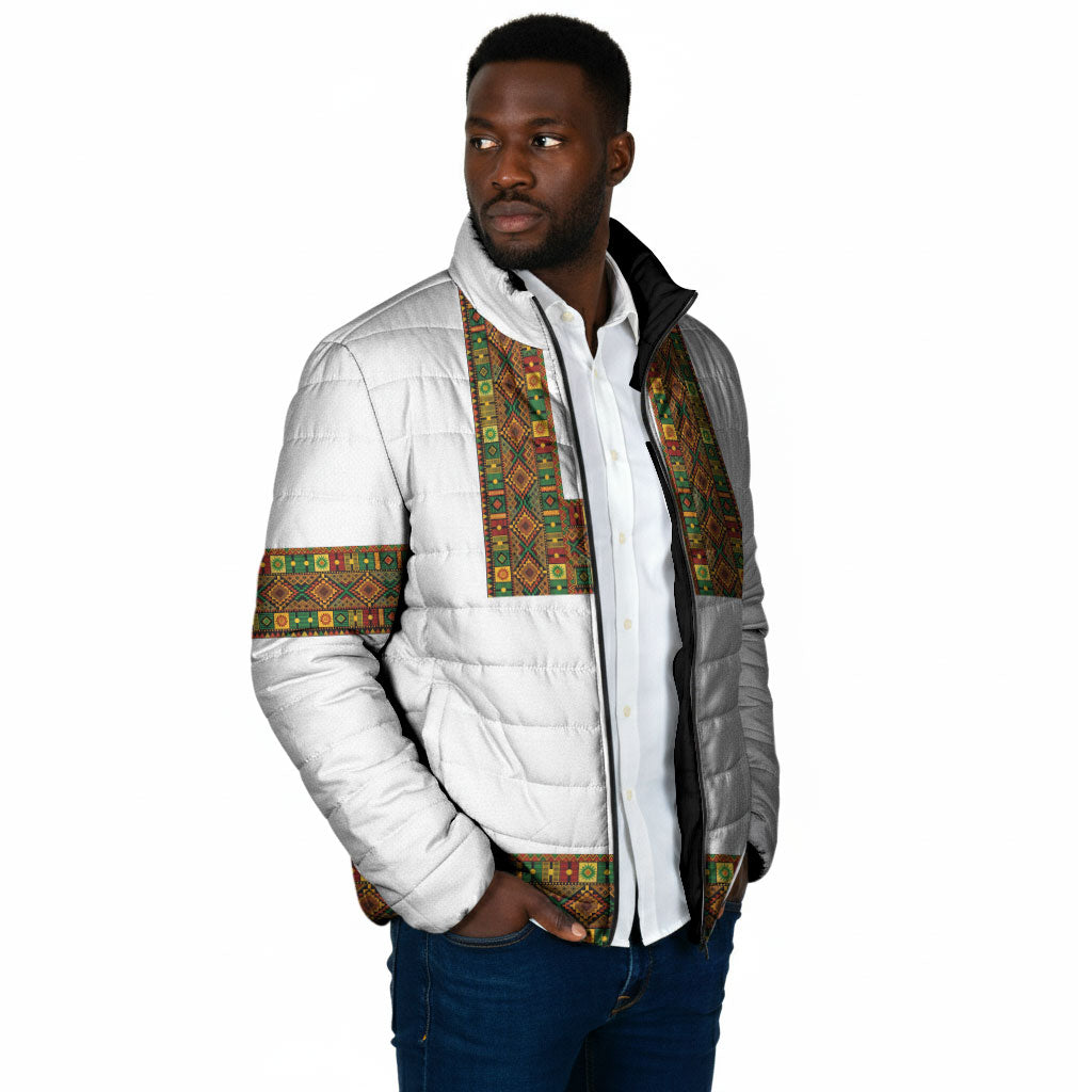 Ethiopian Enkutatash Personalized Padded Jacket Traditional Habesha Pattern