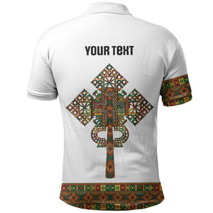 Ethiopian Enkutatash Personalized Polo Shirt Traditional Habesha Pattern