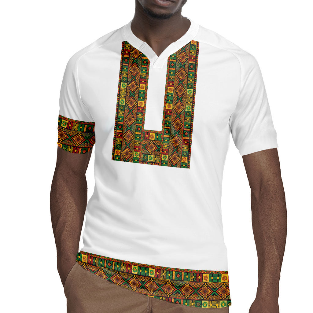 Ethiopian Enkutatash Personalized Rugby Jersey Traditional Habesha Pattern