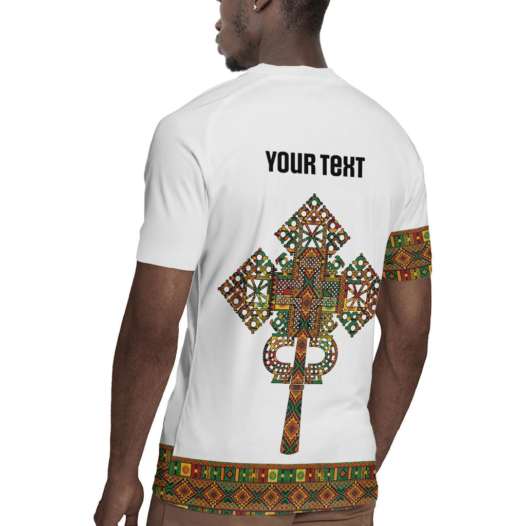 Ethiopian Enkutatash Personalized Rugby Jersey Traditional Habesha Pattern