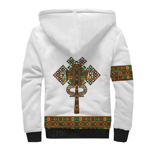 Ethiopian Enkutatash Personalized Sherpa Hoodie Traditional Habesha Pattern