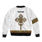 Ethiopian Enkutatash Personalized Sleeve Zip Bomber Jacket Traditional Habesha Pattern