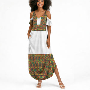 Ethiopian Enkutatash Personalized Summer Maxi Dress Traditional Habesha Pattern