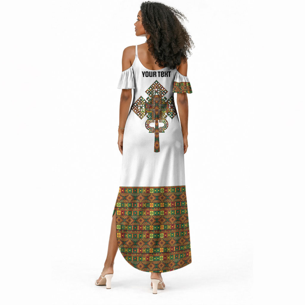 Ethiopian Enkutatash Personalized Summer Maxi Dress Traditional Habesha Pattern