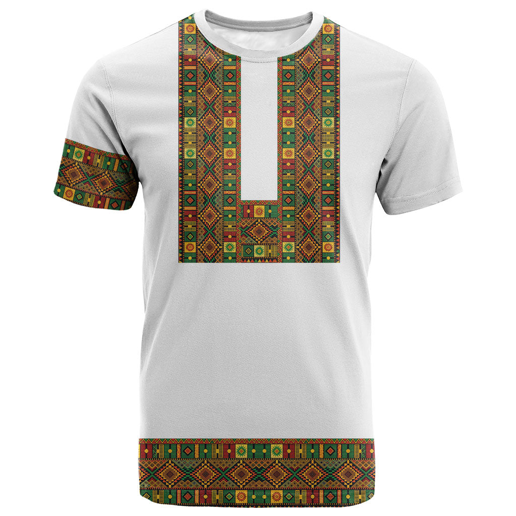 Ethiopian Enkutatash Personalized T shirt Traditional Habesha Pattern