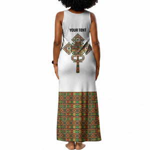 Ethiopian Enkutatash Personalized Tank Maxi Dress Traditional Habesha Pattern
