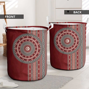 Tunisia Bakhnug Motif Laundry Basket Traditional Tunisian Embroidery Inspired - African Pride