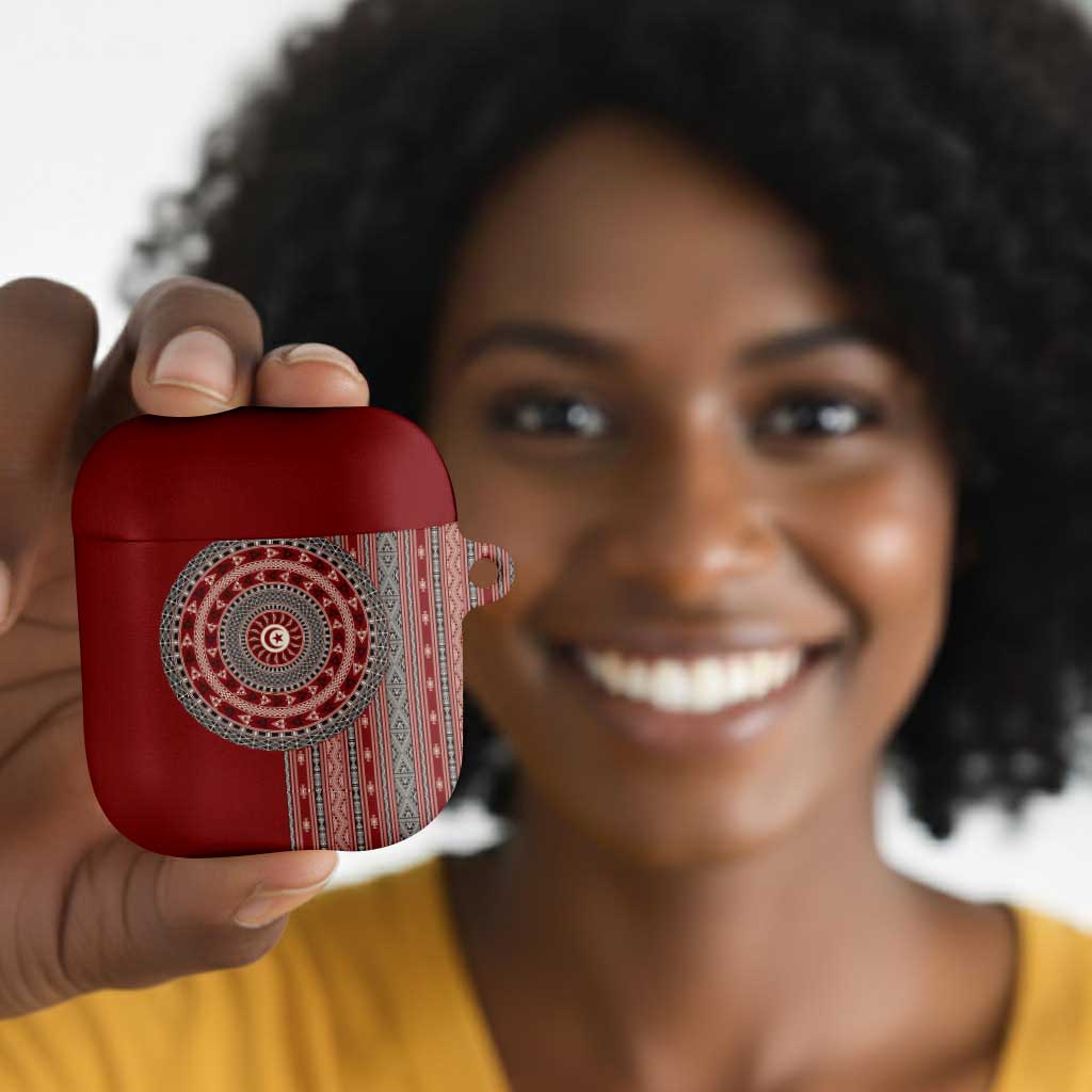 Tunisia Bakhnug Motif AirPods Case Traditional Tunisian Embroidery Inspired - African Pride
