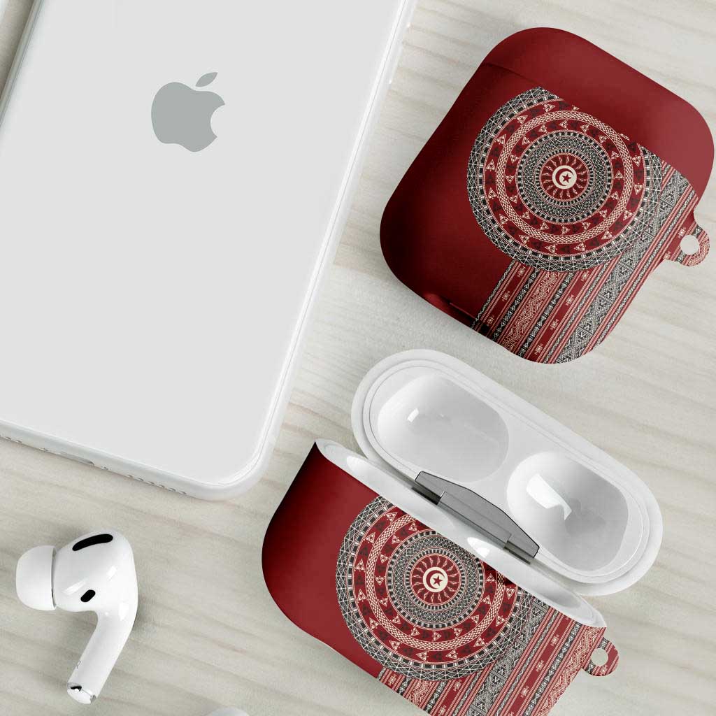 Tunisia Bakhnug Motif AirPods Case Traditional Tunisian Embroidery Inspired - African Pride