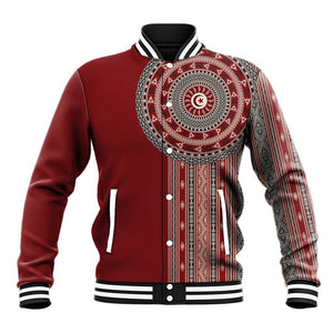 Tunisia Bakhnug Motif Baseball Jacket Traditional Tunisian Embroidery Inspired - African Pride