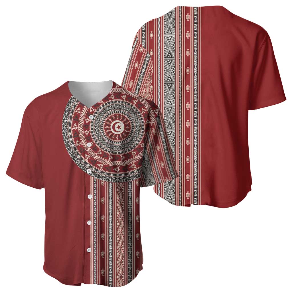 Tunisia Bakhnug Motif Baseball Jersey Traditional Tunisian Embroidery Inspired LT9