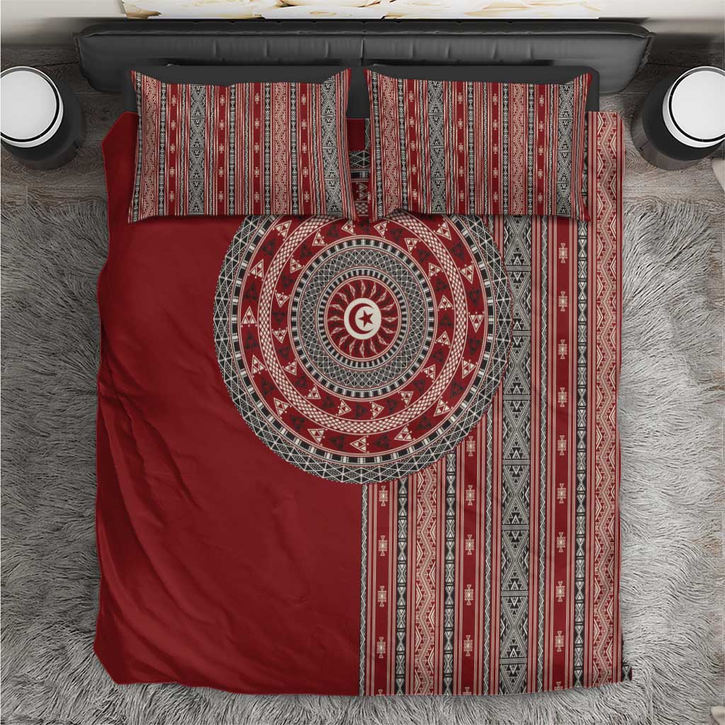 Tunisia Bakhnug Motif Bedding Set Traditional Tunisian Embroidery Inspired - African Pride