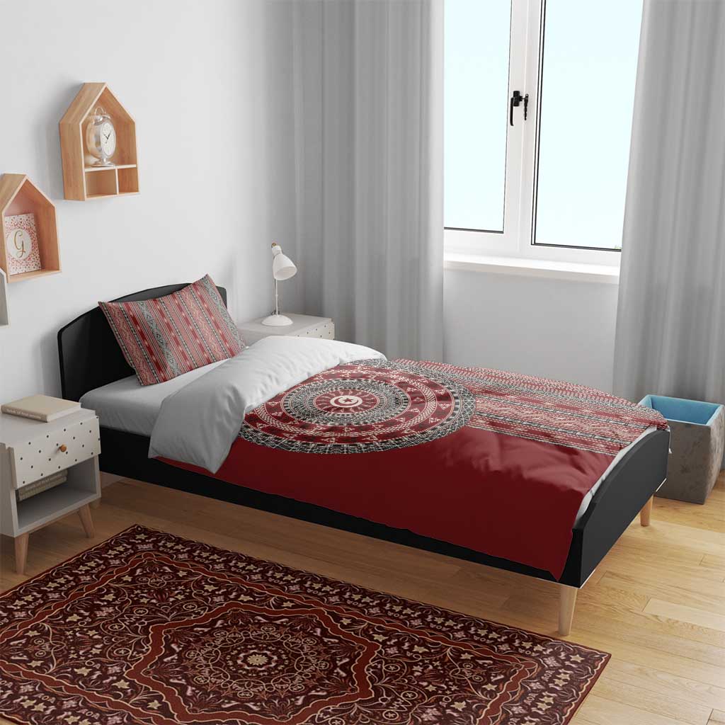 Tunisia Bakhnug Motif Bedding Set Traditional Tunisian Embroidery Inspired - African Pride