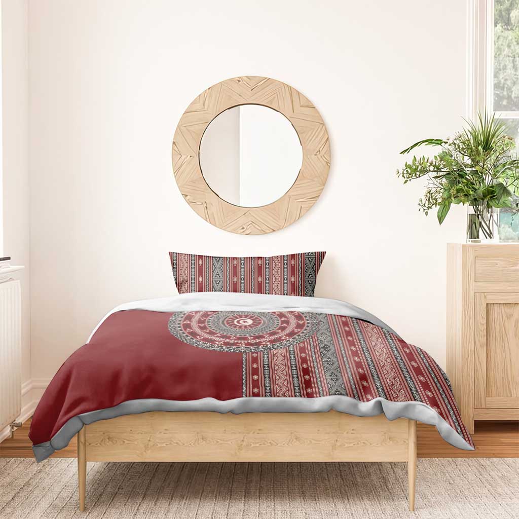 Tunisia Bakhnug Motif Bedding Set Traditional Tunisian Embroidery Inspired - African Pride