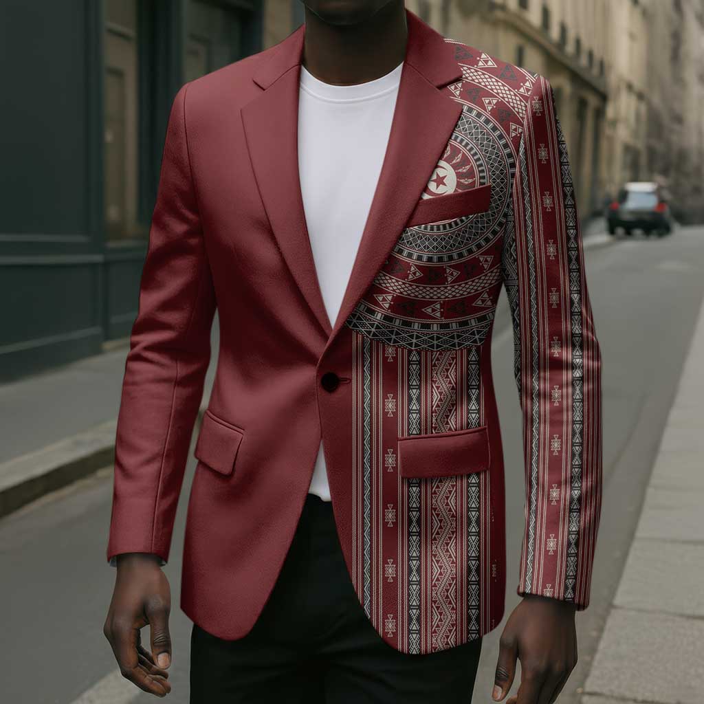 Tunisia Bakhnug Motif Blazer Traditional Tunisian Embroidery Inspired - African Pride