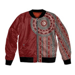 Tunisia Bakhnug Motif Bomber Jacket Traditional Tunisian Embroidery Inspired - African Pride