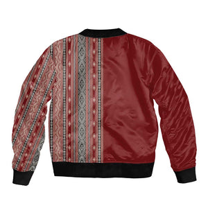 Tunisia Bakhnug Motif Bomber Jacket Traditional Tunisian Embroidery Inspired - African Pride