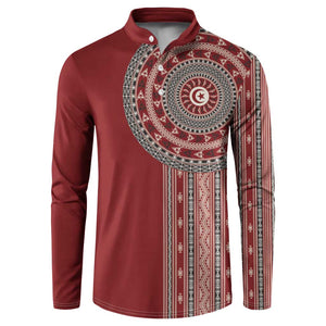 Tunisia Bakhnug Motif Button Sweatshirt Traditional Tunisian Embroidery Inspired