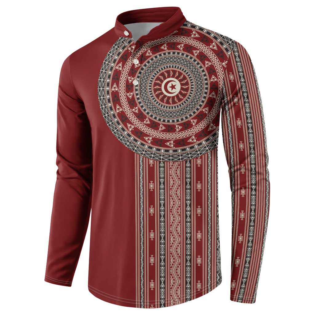 Tunisia Bakhnug Motif Button Sweatshirt Traditional Tunisian Embroidery Inspired