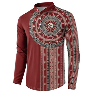 Tunisia Bakhnug Motif Button Sweatshirt Traditional Tunisian Embroidery Inspired