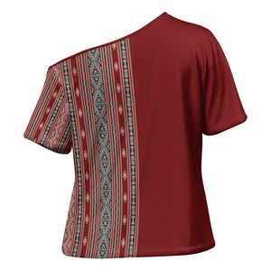 Tunisia Bakhnug Motif Cross Shoulder Shirt Traditional Tunisian Embroidery Inspired - African Pride