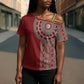 Tunisia Bakhnug Motif Cross Shoulder Shirt Traditional Tunisian Embroidery Inspired - African Pride