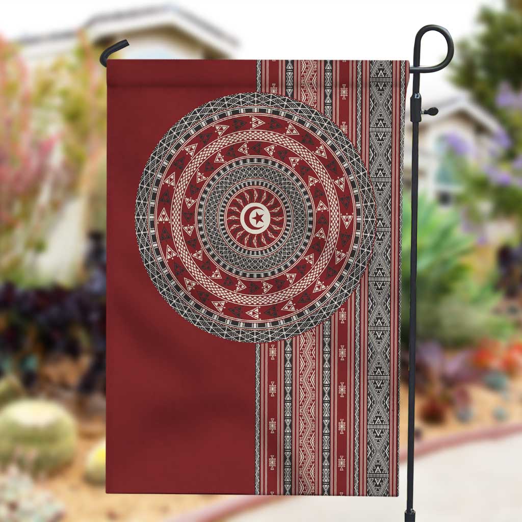 Tunisia Bakhnug Motif Garden Flag Traditional Tunisian Embroidery Inspired - African Pride