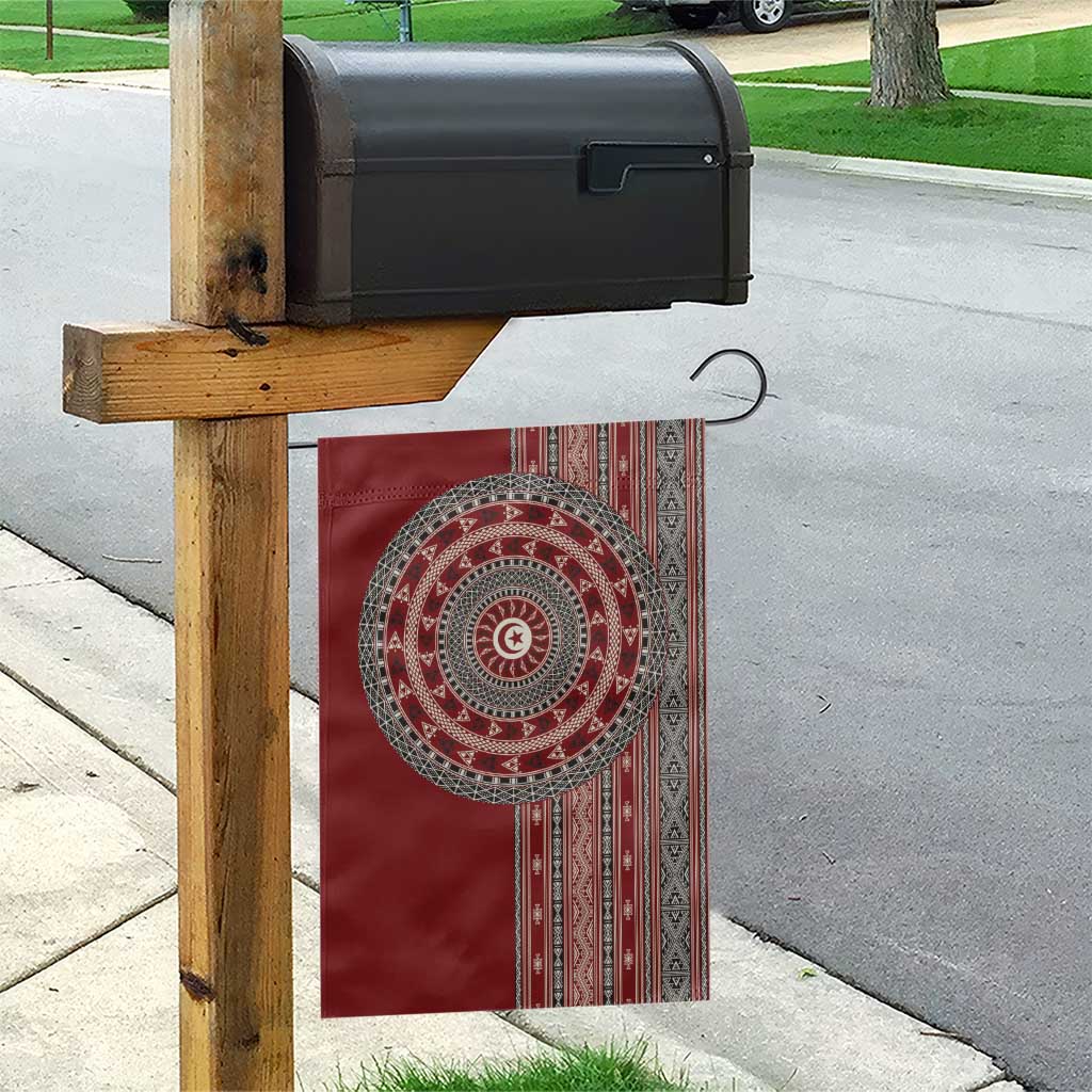 Tunisia Bakhnug Motif Garden Flag Traditional Tunisian Embroidery Inspired - African Pride