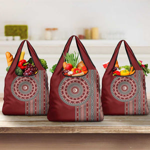 Tunisia Bakhnug Motif Grocery Bag Traditional Tunisian Embroidery Inspired - African Pride