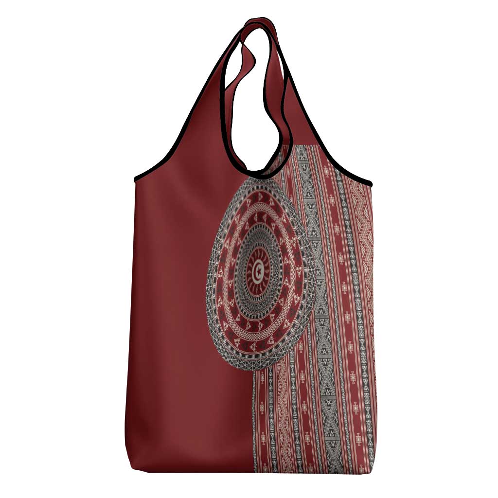 Tunisia Bakhnug Motif Grocery Bag Traditional Tunisian Embroidery Inspired - African Pride