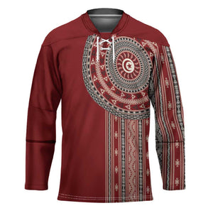 Tunisia Bakhnug Motif Hockey Jersey Traditional Tunisian Embroidery Inspired - African Pride