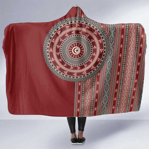 Tunisia Bakhnug Motif Hooded Blanket Traditional Tunisian Embroidery Inspired - African Pride