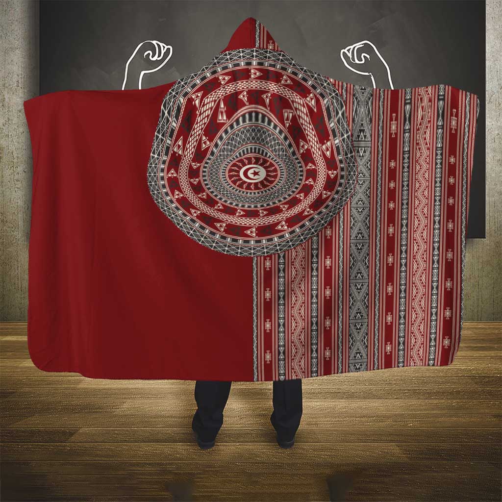 Tunisia Bakhnug Motif Hooded Blanket Traditional Tunisian Embroidery Inspired - African Pride