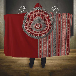 Tunisia Bakhnug Motif Hooded Blanket Traditional Tunisian Embroidery Inspired - African Pride