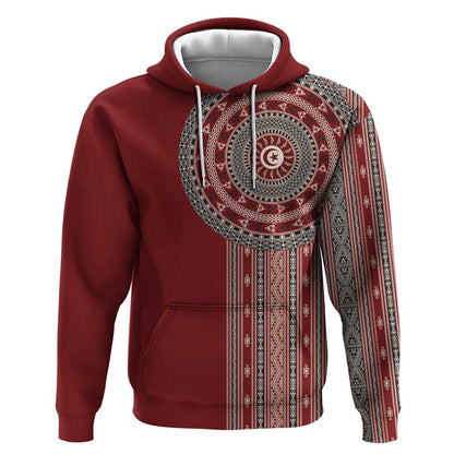 Tunisia Bakhnug Motif Hoodie Traditional Tunisian Embroidery Inspired - African Pride