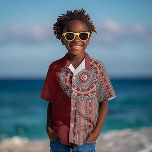 Tunisia Bakhnug Motif Kid Hawaiian Shirt Traditional Tunisian Embroidery Inspired LT9
