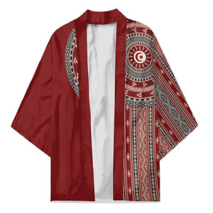 Tunisia Bakhnug Motif Kimono Traditional Tunisian Embroidery Inspired - African Pride