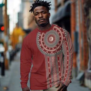 Tunisia Bakhnug Motif Long Sleeve Shirt Traditional Tunisian Embroidery Inspired - African Pride