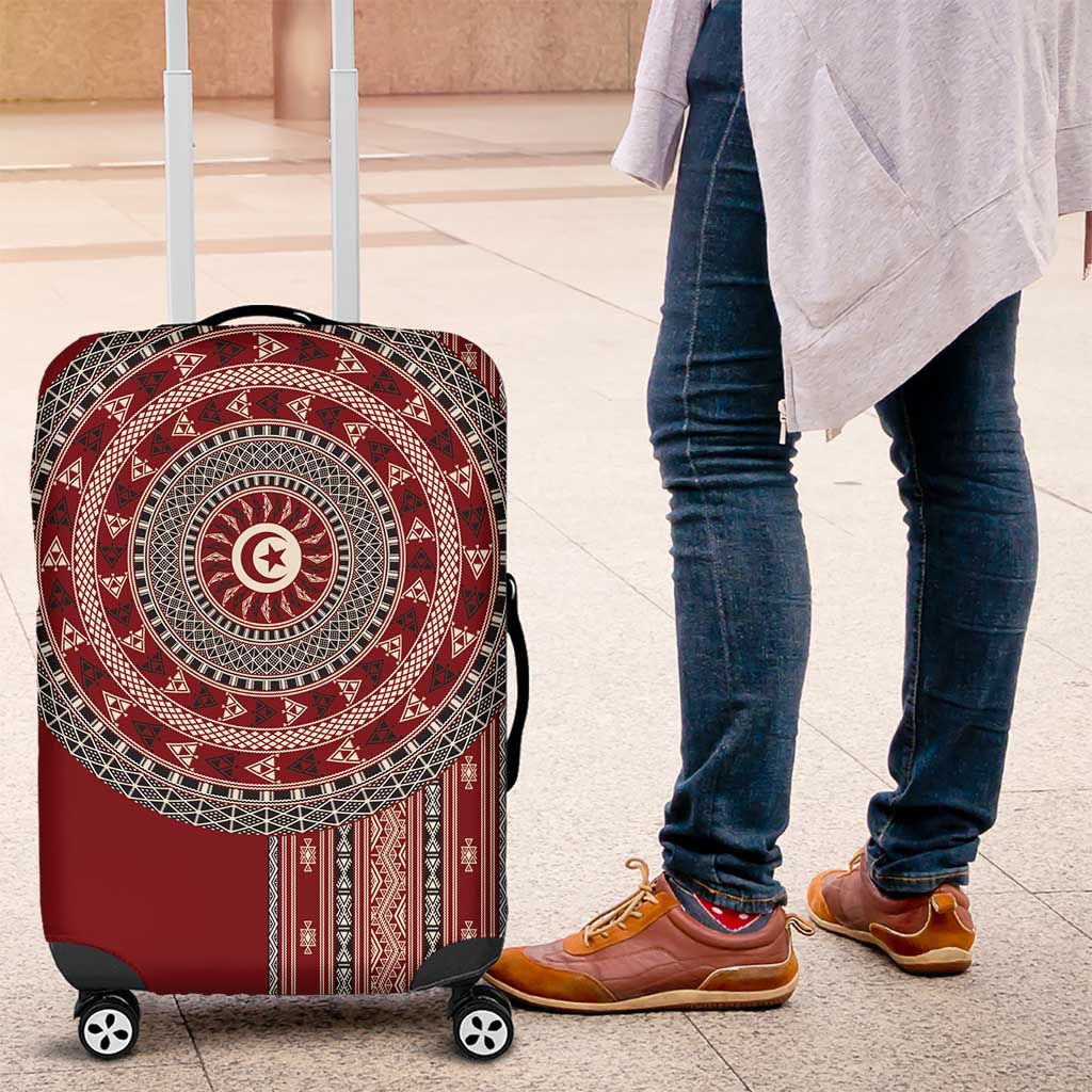 Tunisia Bakhnug Motif Luggage Cover Traditional Tunisian Embroidery Inspired - African Pride