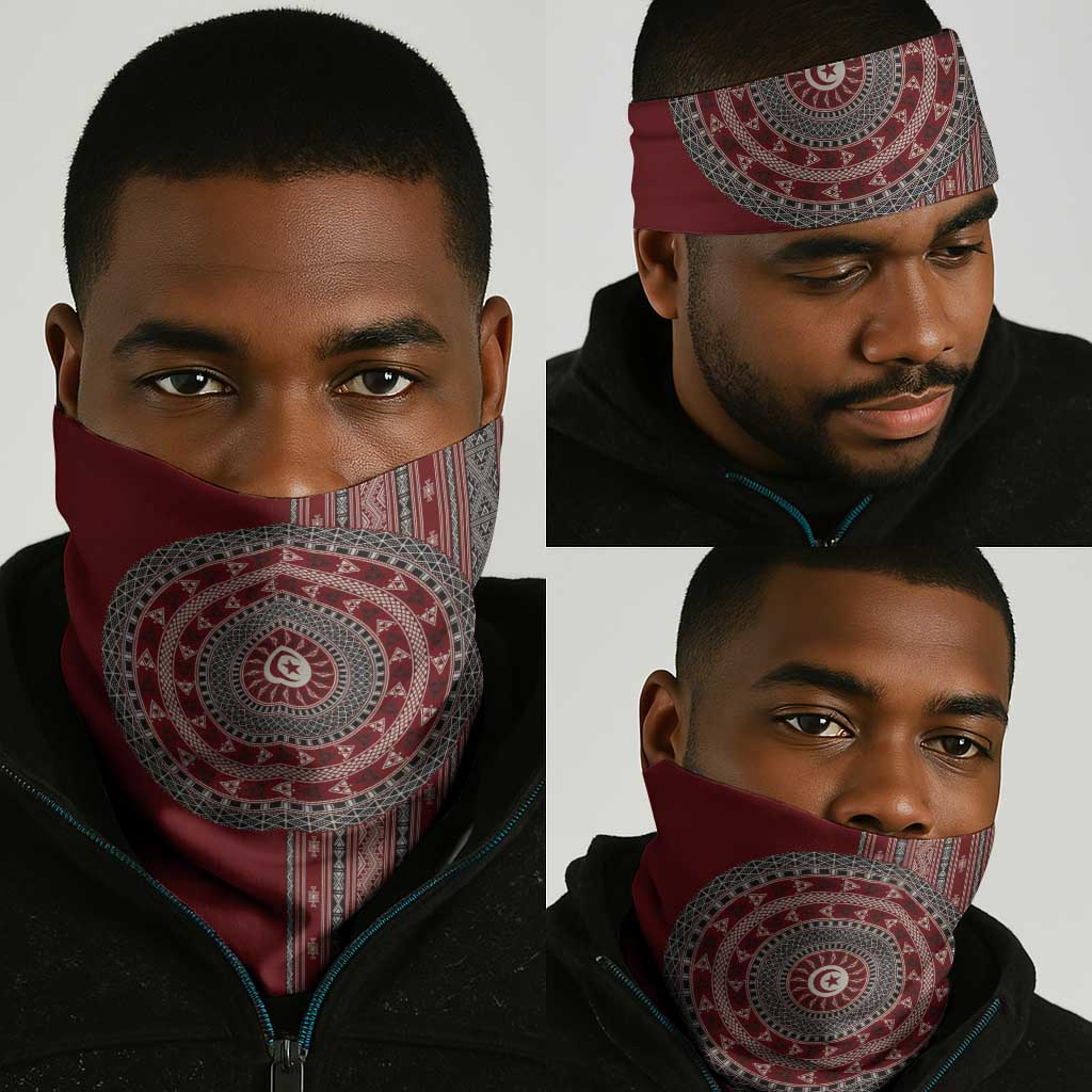 Tunisia Bakhnug Motif Neck Gaiter Traditional Tunisian Embroidery Inspired - African Pride