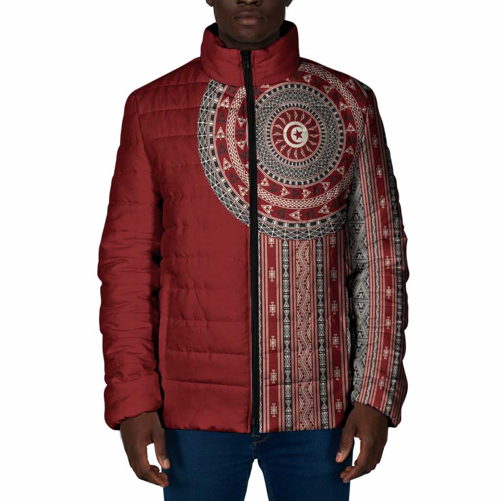 Tunisia Bakhnug Motif Padded Jacket Traditional Tunisian Embroidery Inspired - African Pride