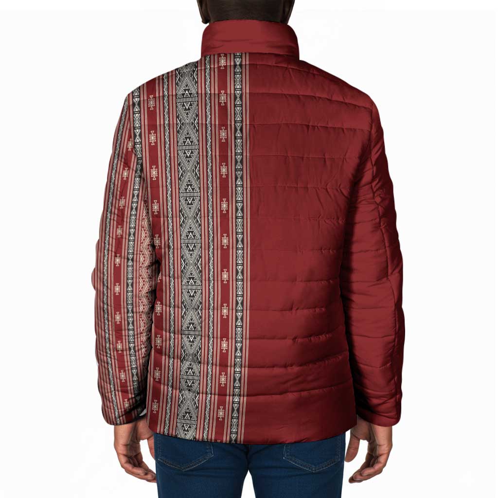 Tunisia Bakhnug Motif Padded Jacket Traditional Tunisian Embroidery Inspired - African Pride